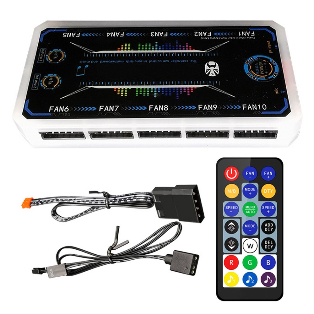 RGB Fan Controller 12cm Remote Control Computer Case PC Cooling Chassis g