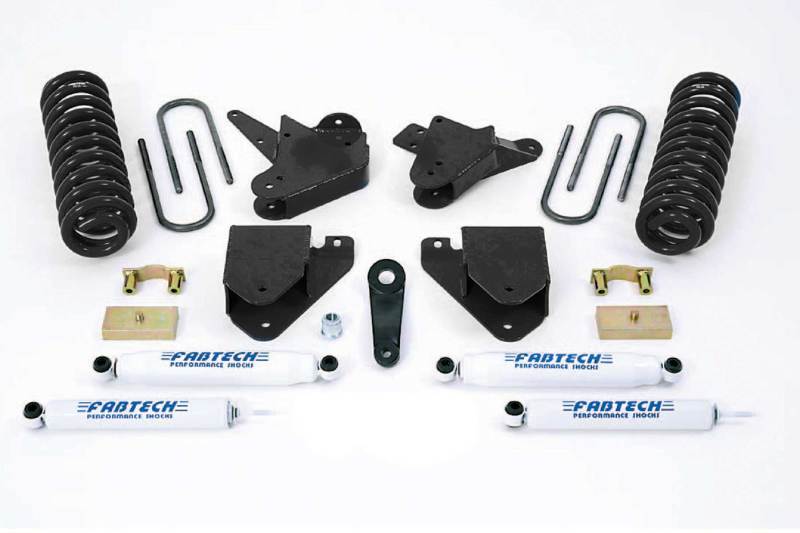 Fabtech Fits 01-04 Ford F250/350 2WD 6in Basic Sys w/Perf Shks