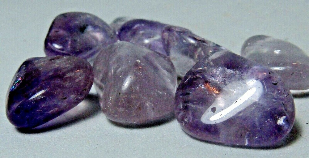 Natural Amethyst tumbled, transparent