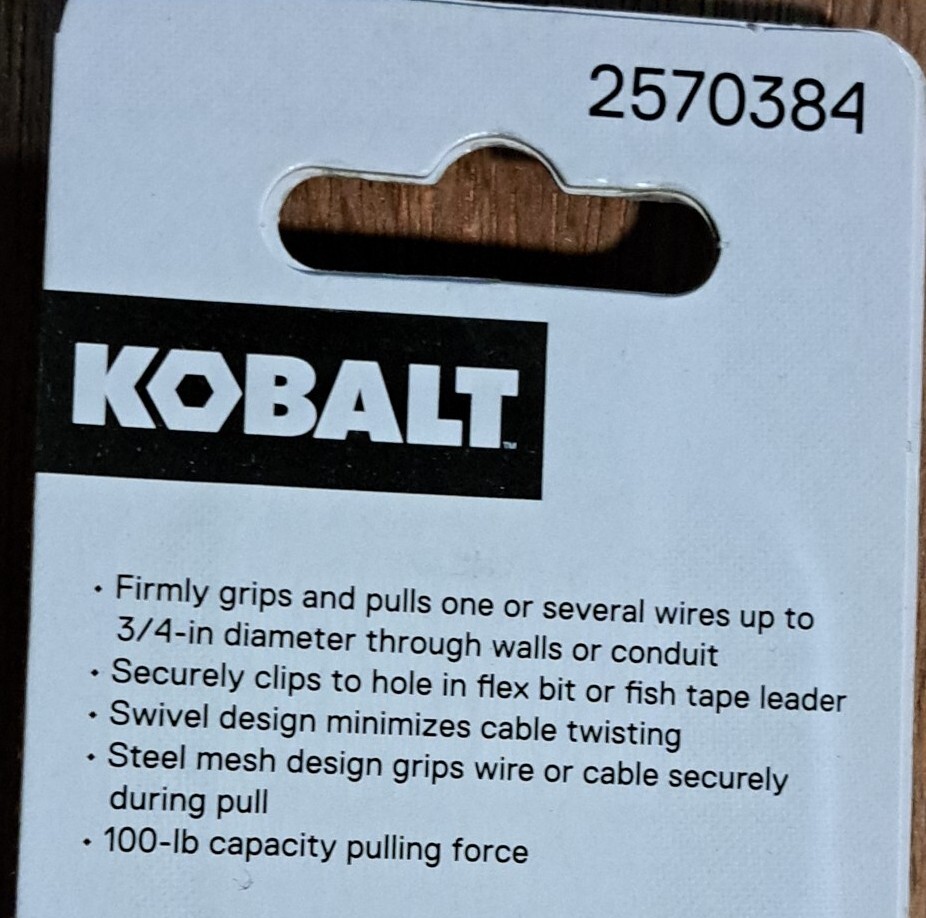 Kobalt Tools Pulling Grip, 3/4" Factory Sealed Package, #2570384 NEW