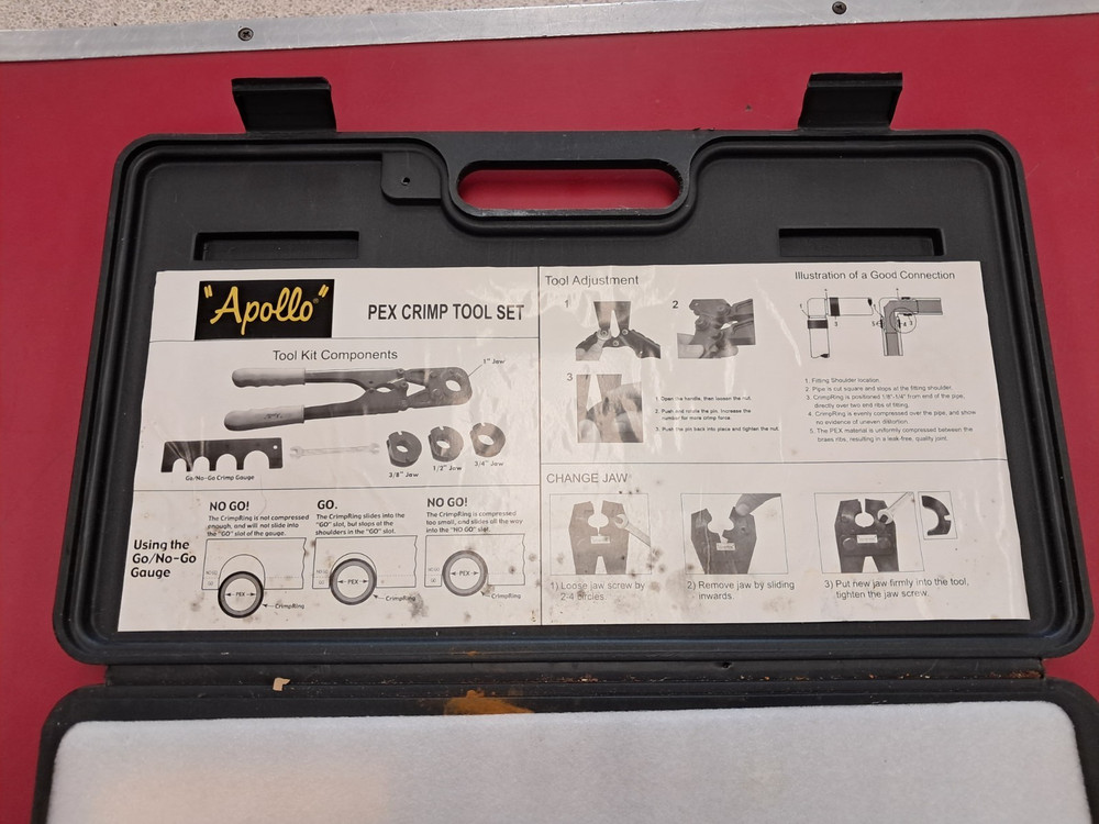 APOLLO PEX CRIMP TOOL SET PLUMBING TOOLS