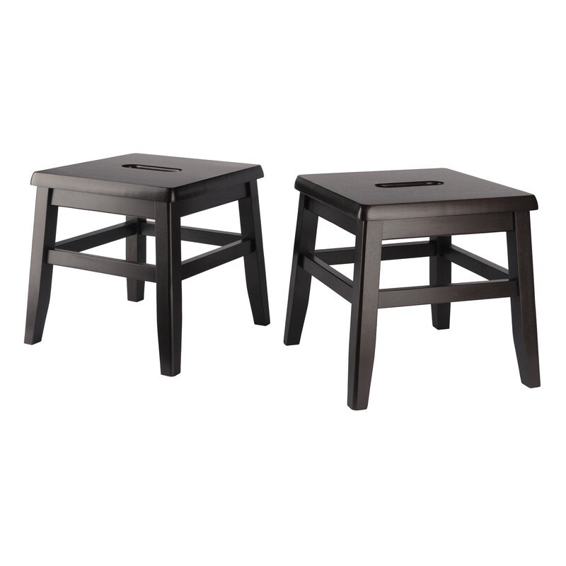 2-Pc Solid Wood Conductor Stools Set Lightweight Step Stool Kids Kitchen New