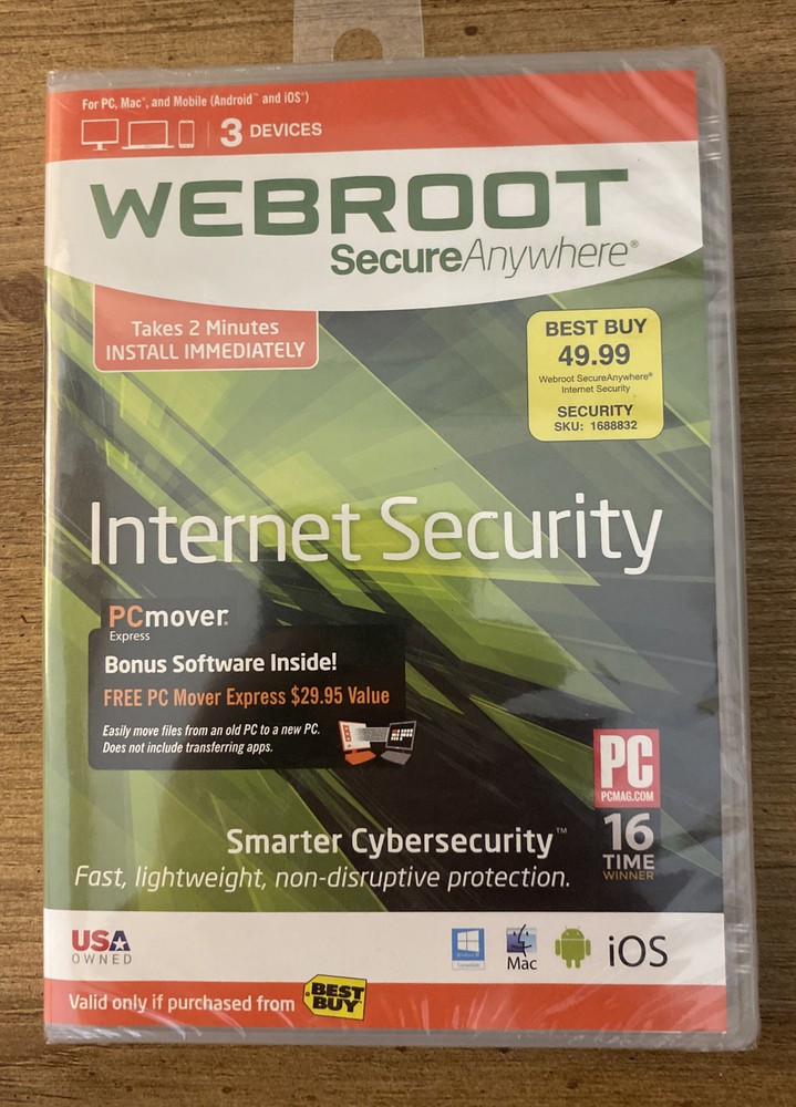 Webroot SecureAnywhere Internet Security - Full Version for Windows & Mac WBR00…
