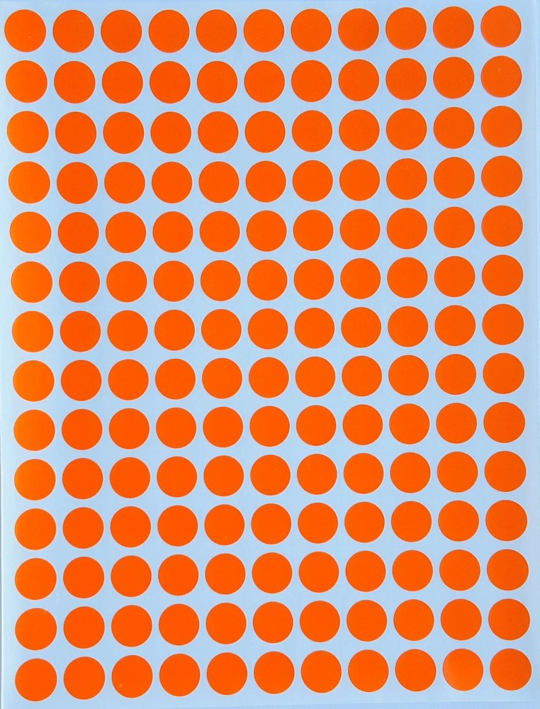 Dots Stickers Color Coding ~3/8 Inch 10mm Solid Colors Round Labels 32 Sheets