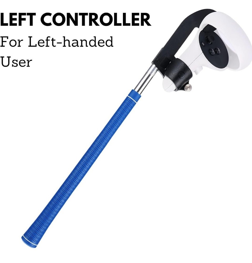 VR Golf Club Handle Grip Attachment for Oculus Quest 2 Controllers Extension Lft