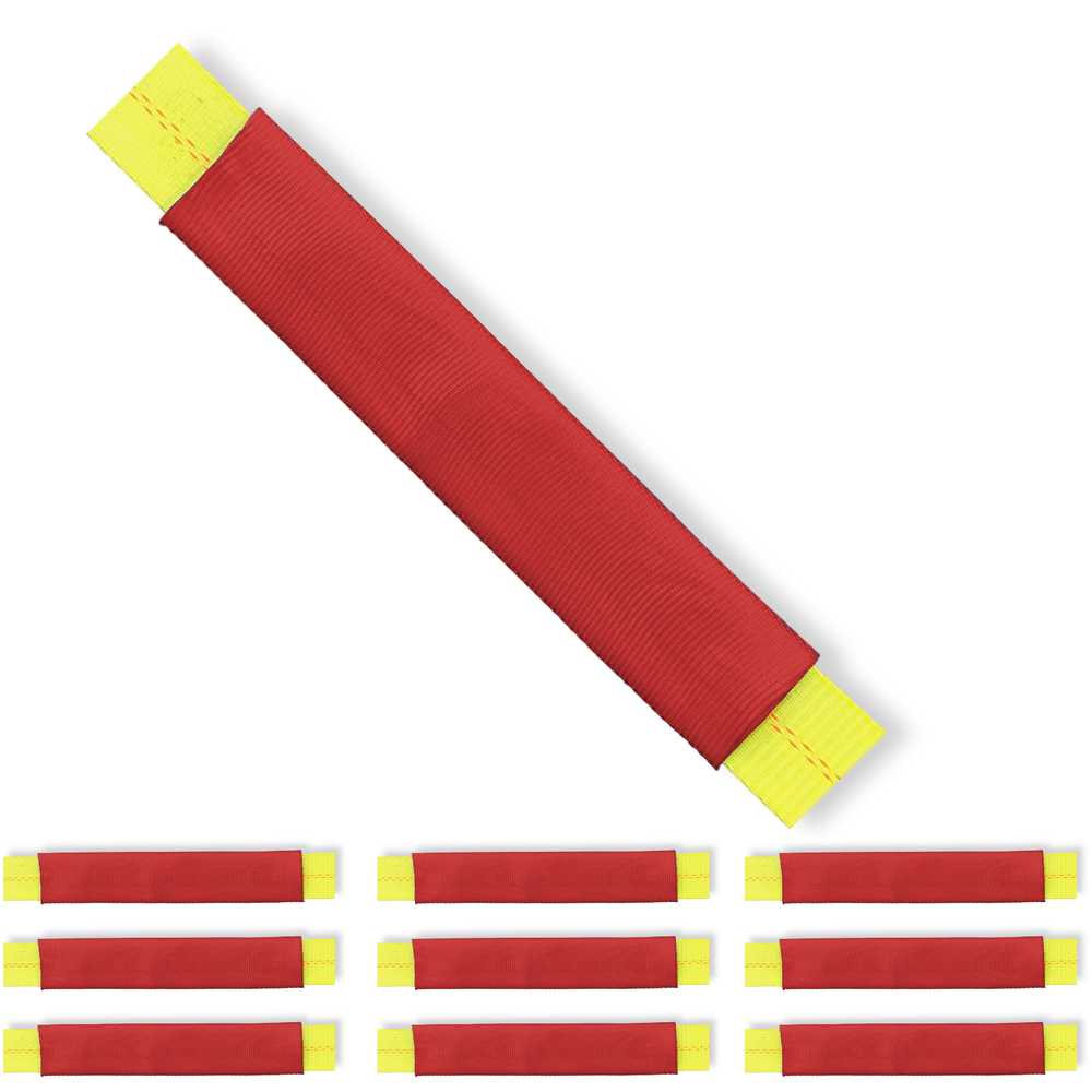 10 Pack 24" Sliding Sleeve Webbing Web Protector for 2" Ratchet Tie Down Strap