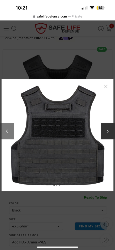 bullet proof vest 3A with side armor