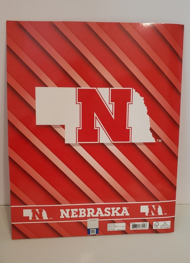 NEBRASKA HUSKERS 2- POCKET FOLDER-SET OF 6