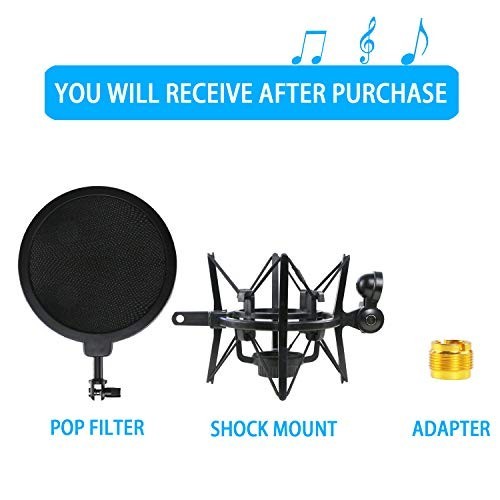 Shock Mount with Pop Filter & Windscreen for Bluebird SL Microphone - Vibration