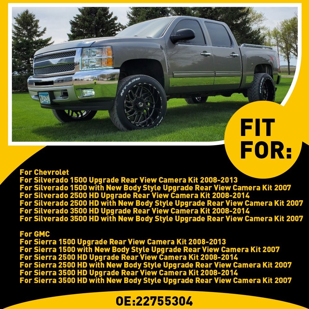 Tailgate Handle Rear with View Camera For 2008-2013 Chevrolet Silverado 1500 EOJ