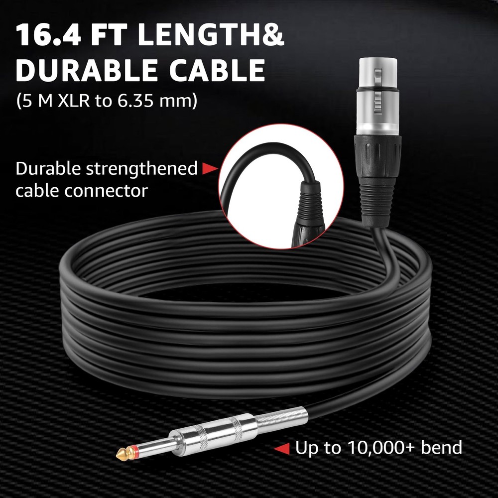 Wired Microphone for Singing,Professional Vocal Dynamic Handheld Black