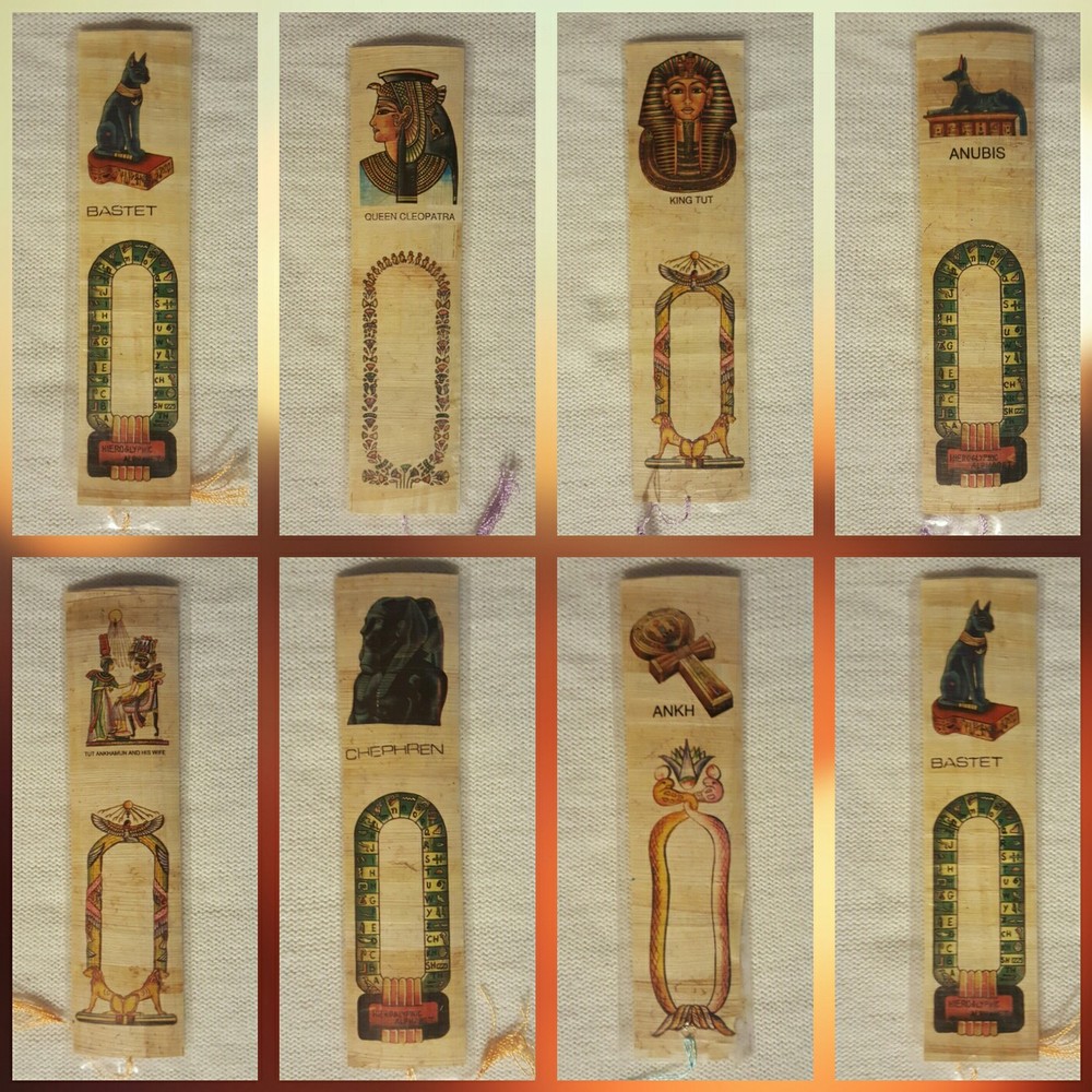 50 Bookmarks Egyptian Papyrus.