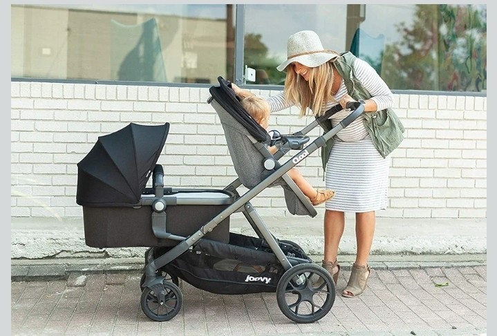 Joovy Qool Modular Stroller Grey Melange 8189 Single Double Triple Ready