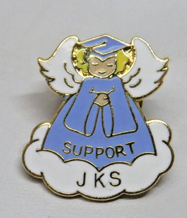 Support JKS Association Lapel Pin Pinback Angel