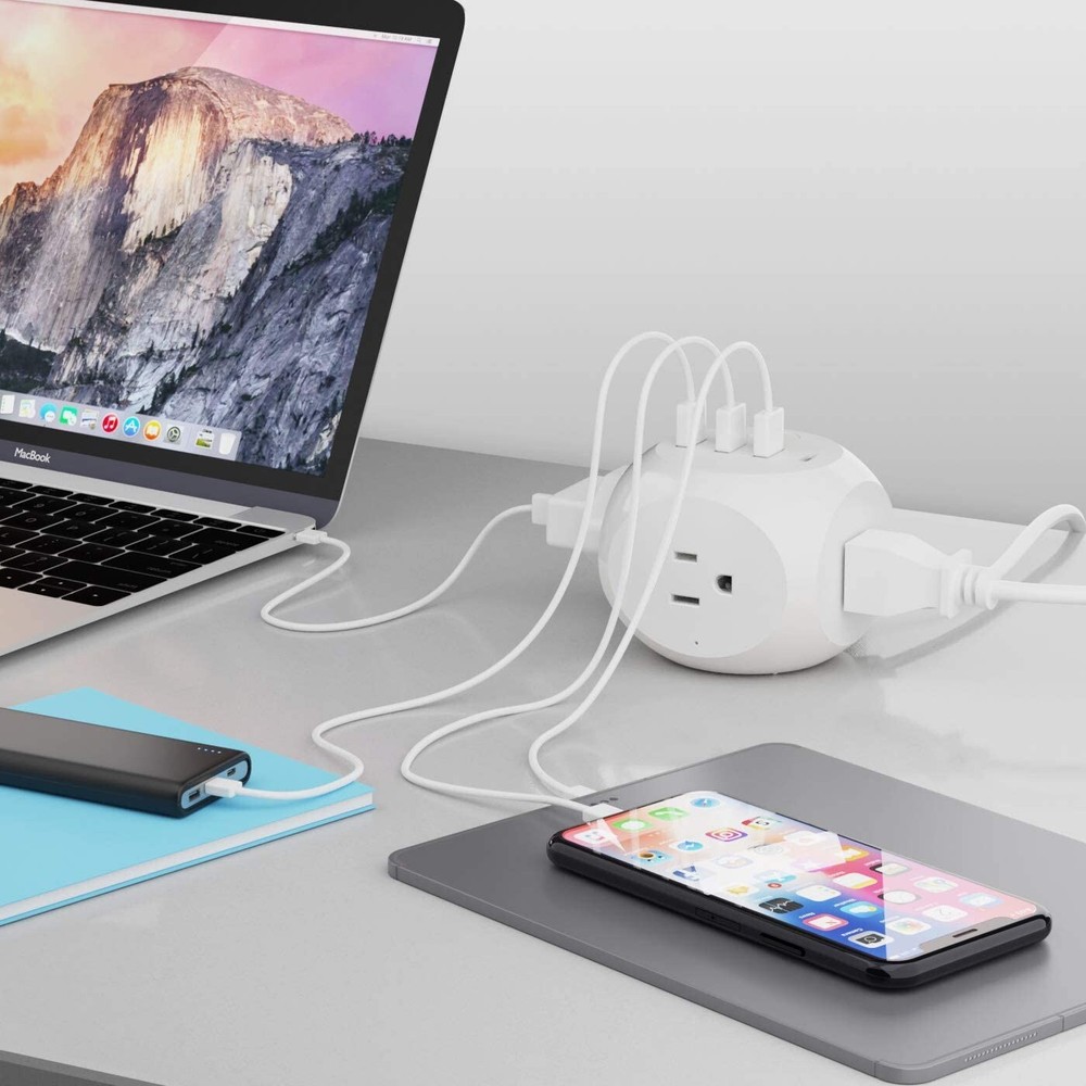 Ceptics Power Strip with USB C - Cube Power Strip