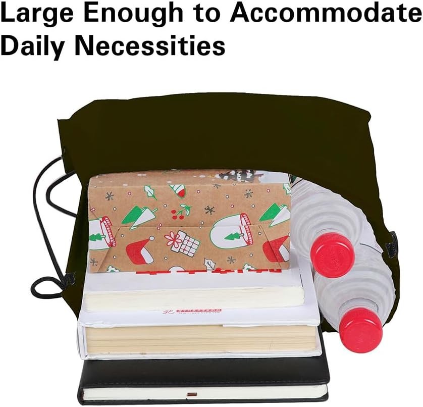 CODOBON 40 Pcs Drawstring Bags, Bulk Backpack, Nylon Cinch Black