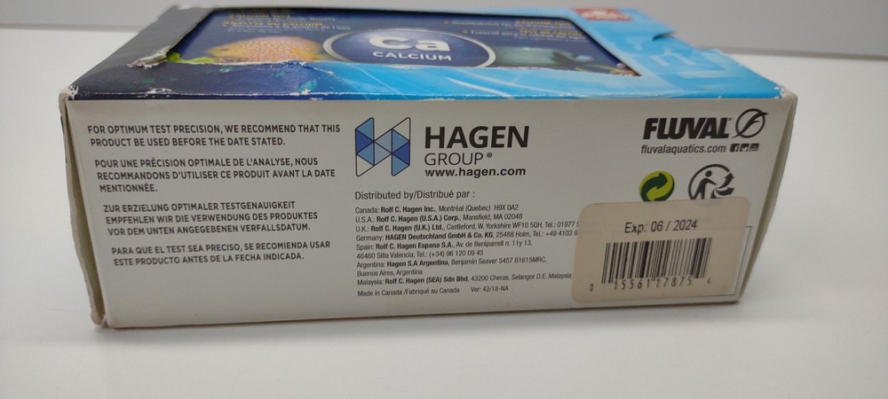 Fluval Aquarium Test Kit Calcium Expired