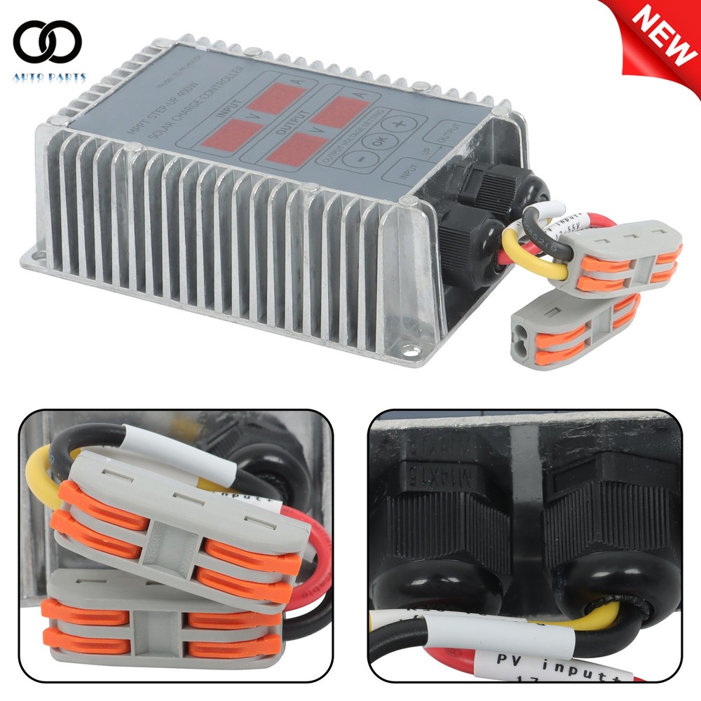 Solar Battery Charge Controller Boost MPPT 24-85V LED Display Adjustable 400W