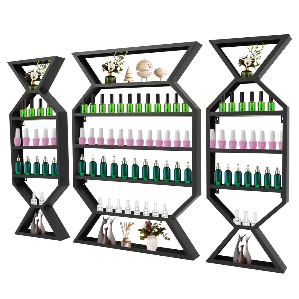 3pcs Set Nail Polish Wall Mount Rack Organizer Perfume Display Makeup Holderr