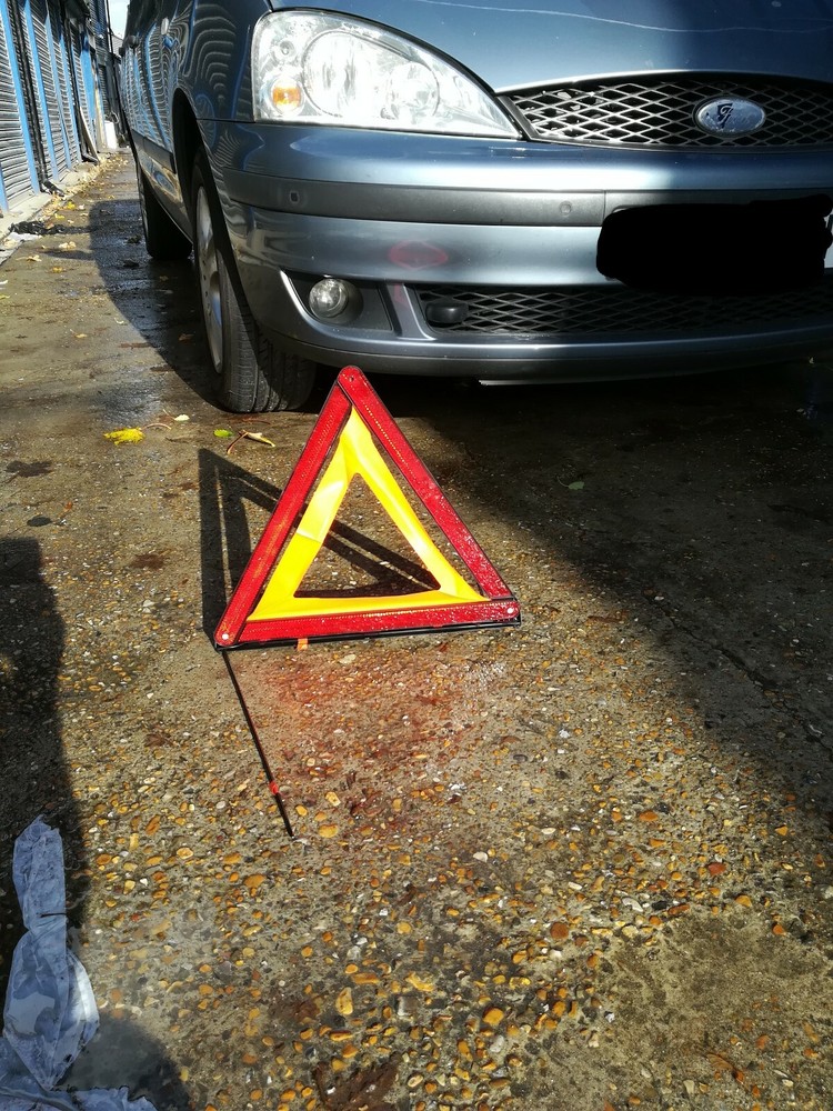 Reflective Car Warning Triangle Breakdown