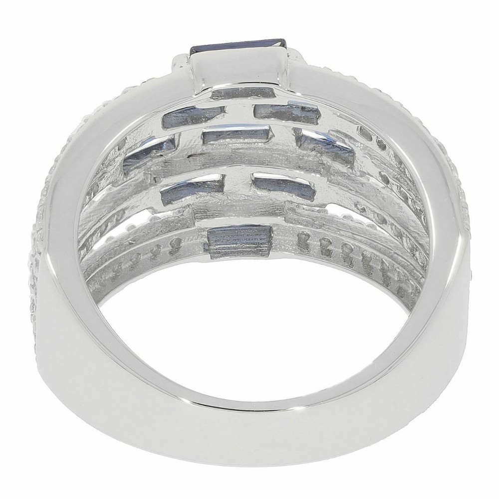 Sterling Silver Semi Mount Ring Setting OCT 5X2.5mm White Topaz