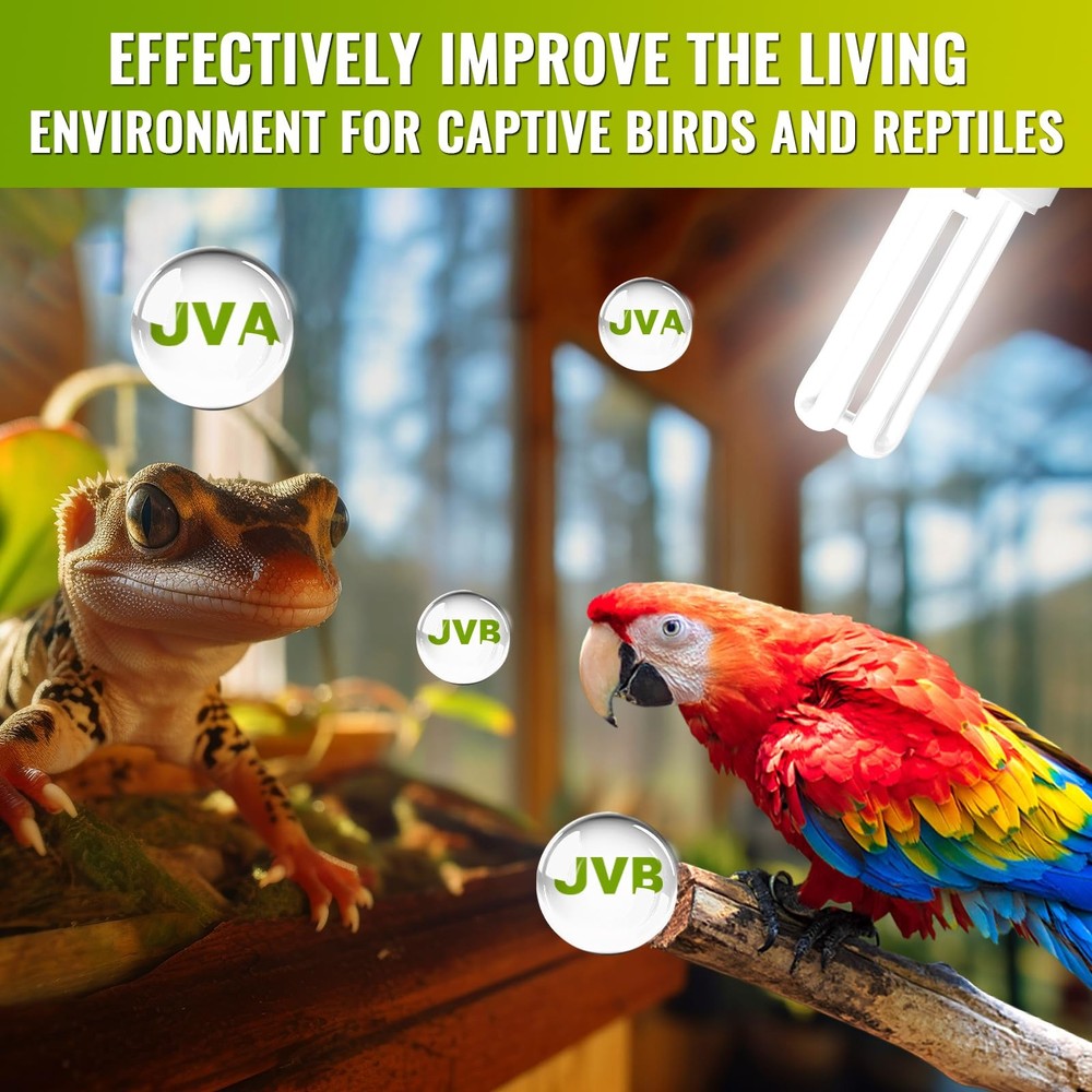 UVB 5.0 Bulb, Birds, E26, Compact Fluorescent, Bird Cage Light, Captive