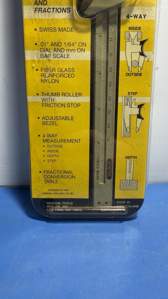 NEW General Tools No. 142 6" Dial Caliper