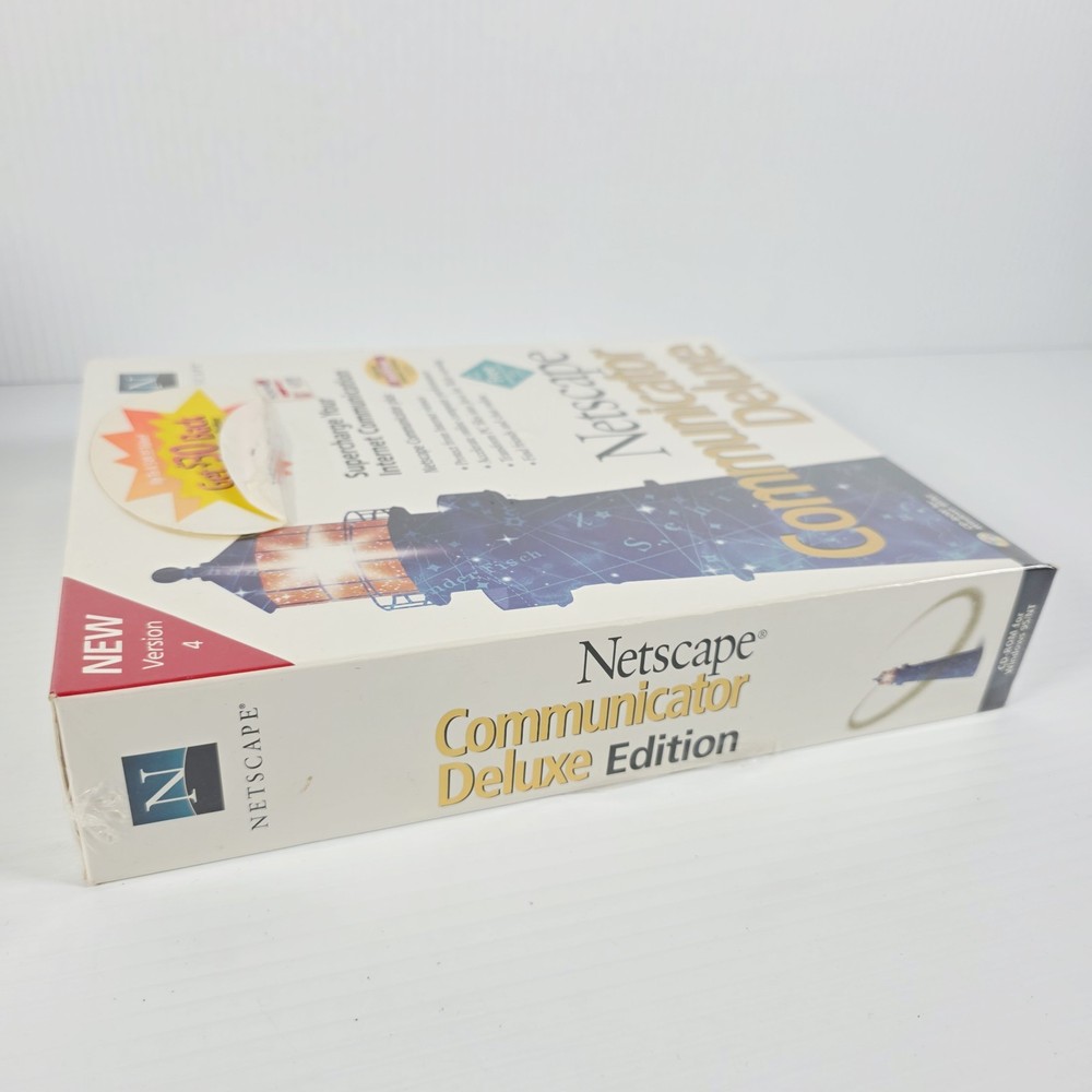 New Netscape Communicator Deluxe - Inet Acc Version 4 Windows PC CD Big Box