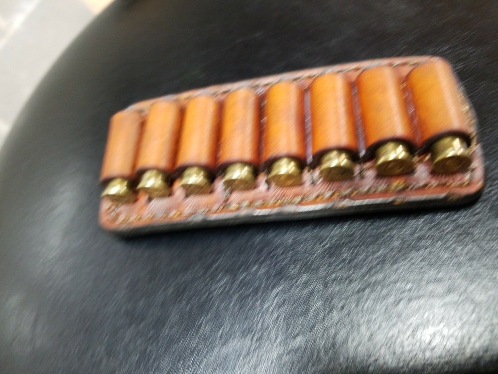 357 /38 Belt Clip Ammo Loops. Leather