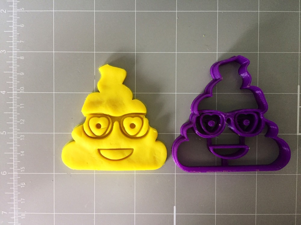 Happy Poop With Glasses Cookie Cutter