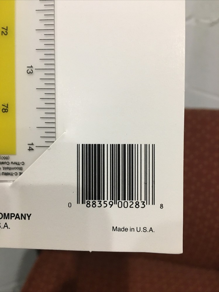 C- Thru Clear Plastic Computer Read Out Ruler, CR-321 - New