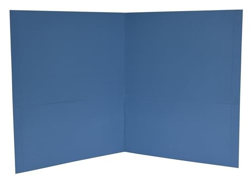 2-Pocket Folders, Light Blue, Pack of 25