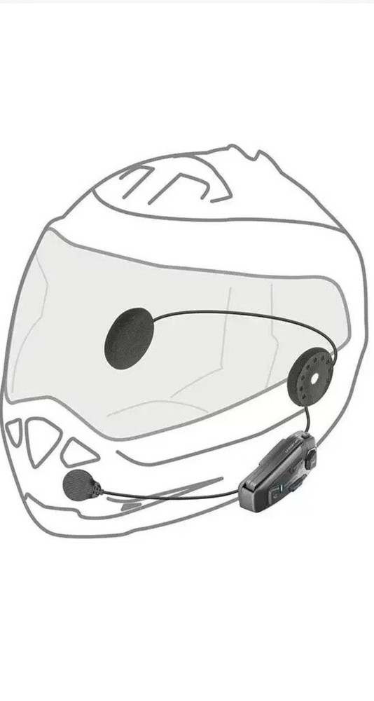 Interphone U COM 8R Motorbike Mesh Bluetooth Intercommunication System Black