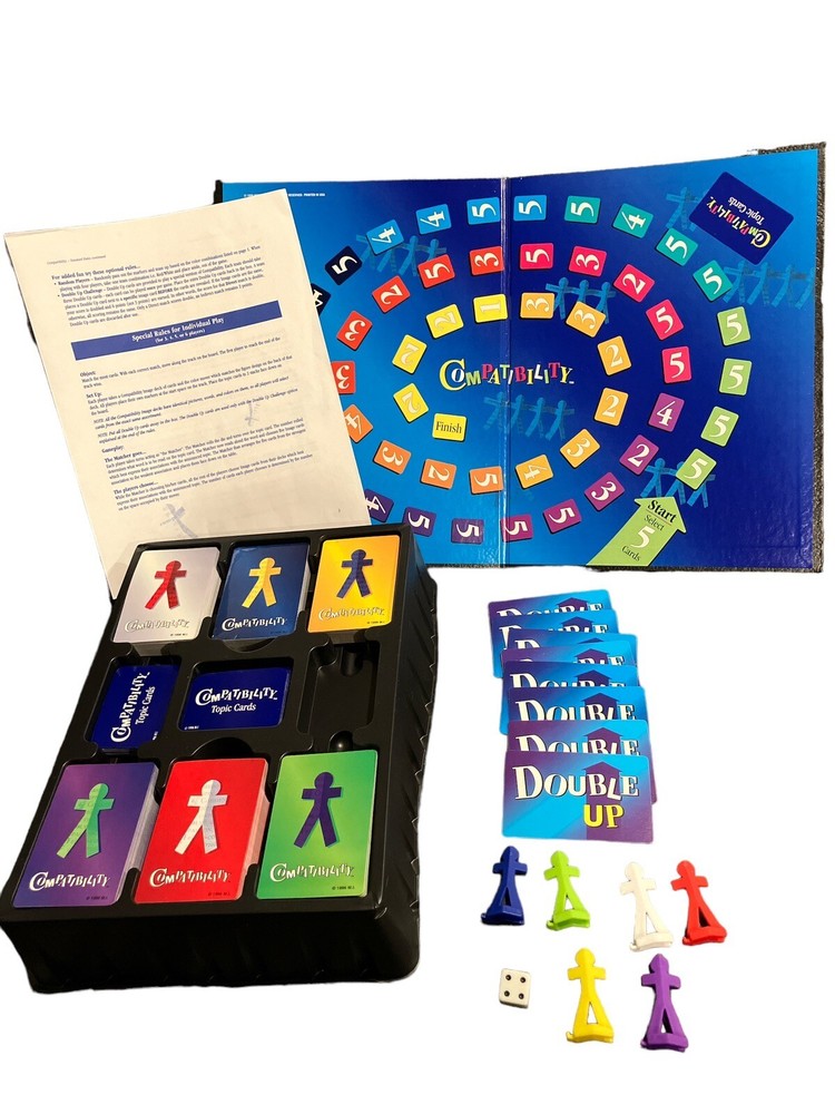 Mattel Compatibility Board Game Cards Counted 100% Complete