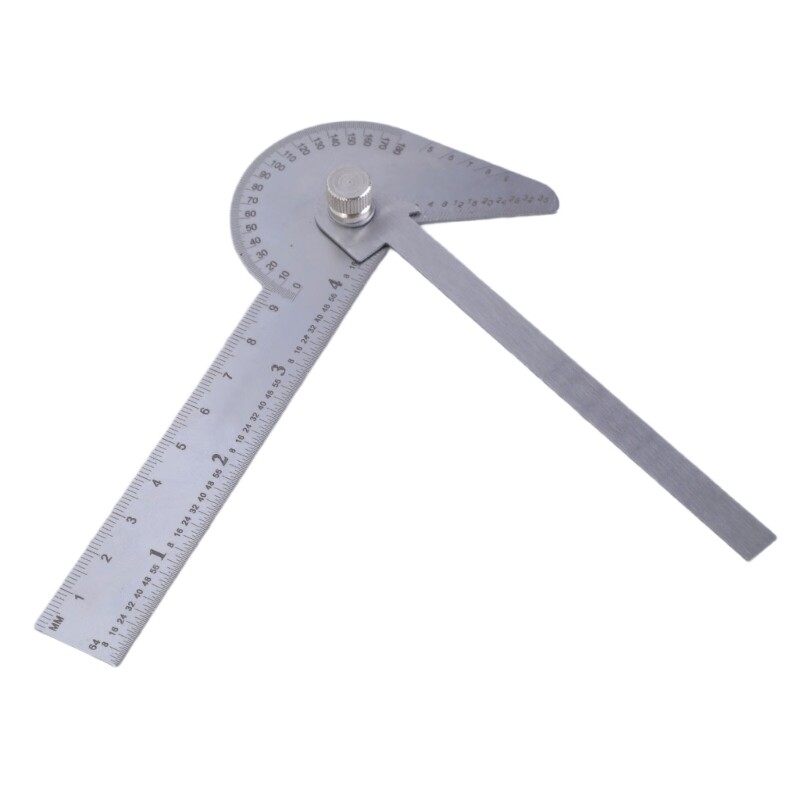 Multifunction 9cm Protractor with Double Unit Scale Measuring Tool for DIY