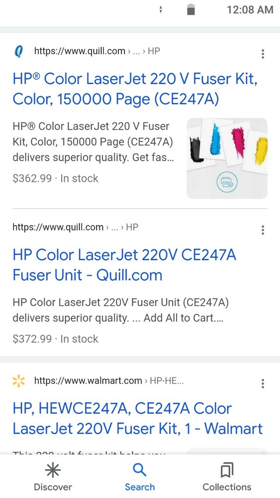 HP CE247A 220volt Fuser Kit