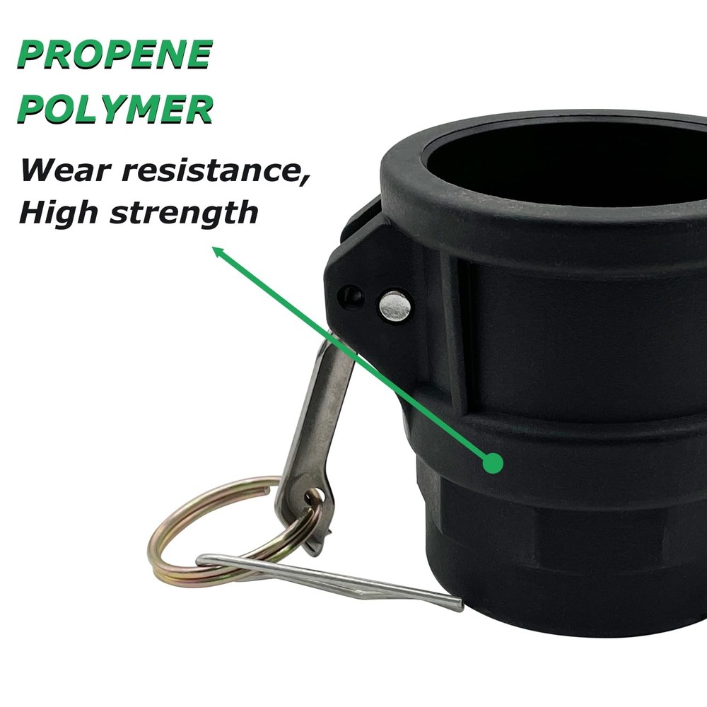 2 Pack 2 Inch Polypropylene Type D Camlock Fitting Female NPT Thread Bolt