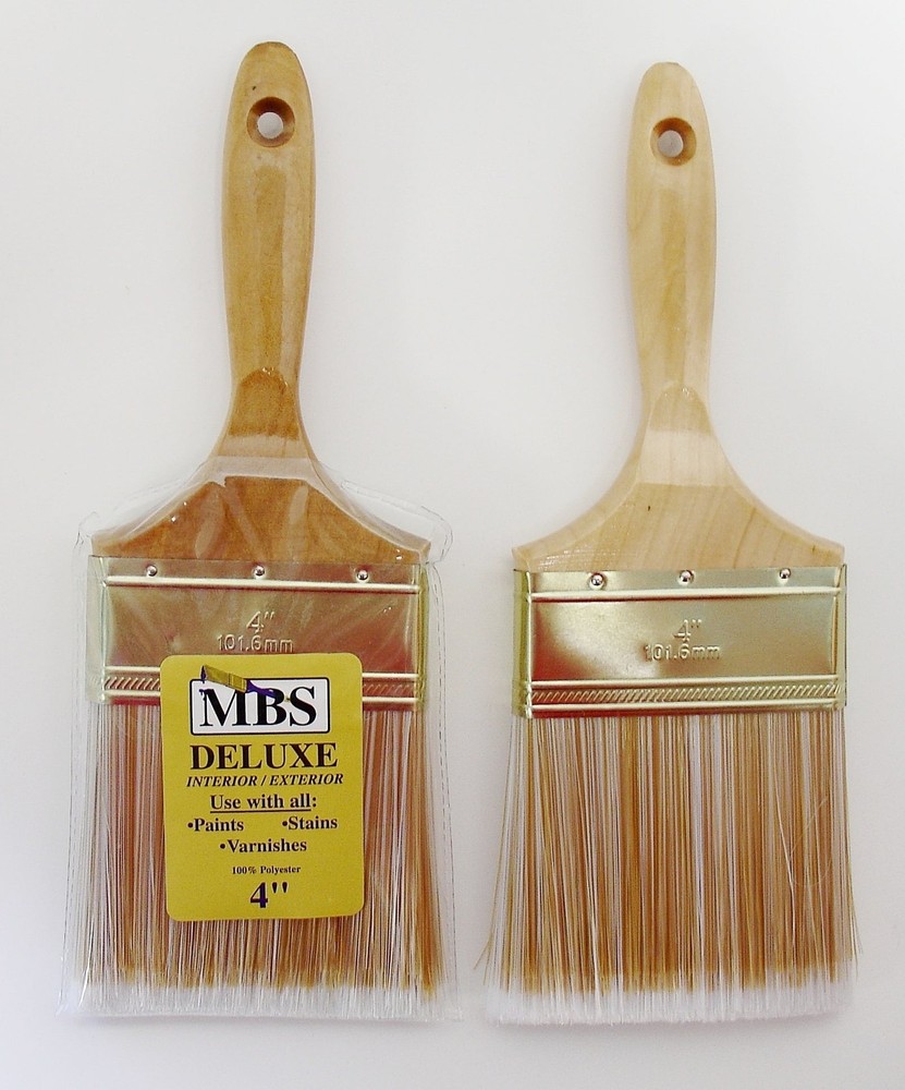 2pc Paint Brush 4" Width 100% Polyester For all Paints Interior/Exterior