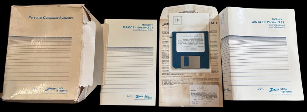 Vintage 1987 Microsoft MS-DOS Software 3.5 Disk, User’s, And Reference Guide