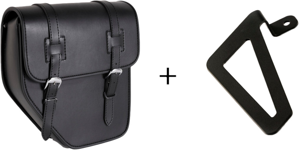 Customacces - Aps016N - Ibiza Saddlebag Black Left W/Base +Support