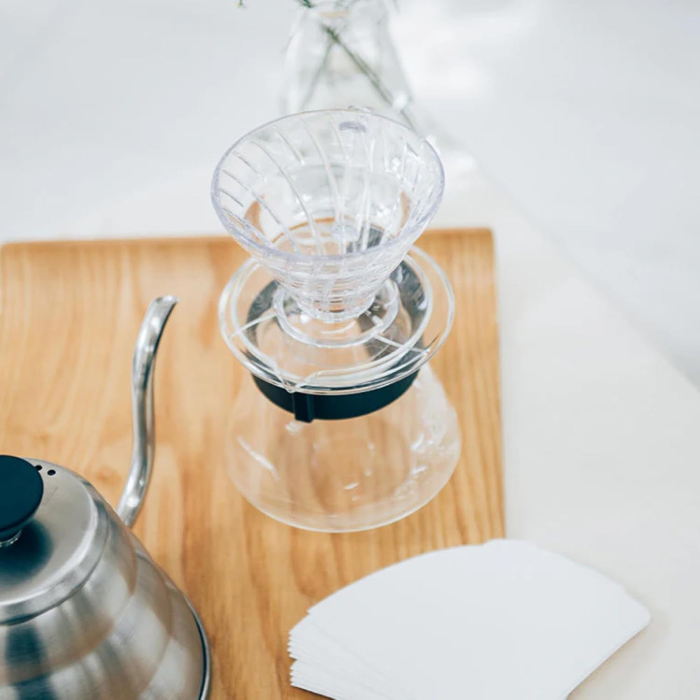 V60 Plastic Coffee Dripper, Size 02, White