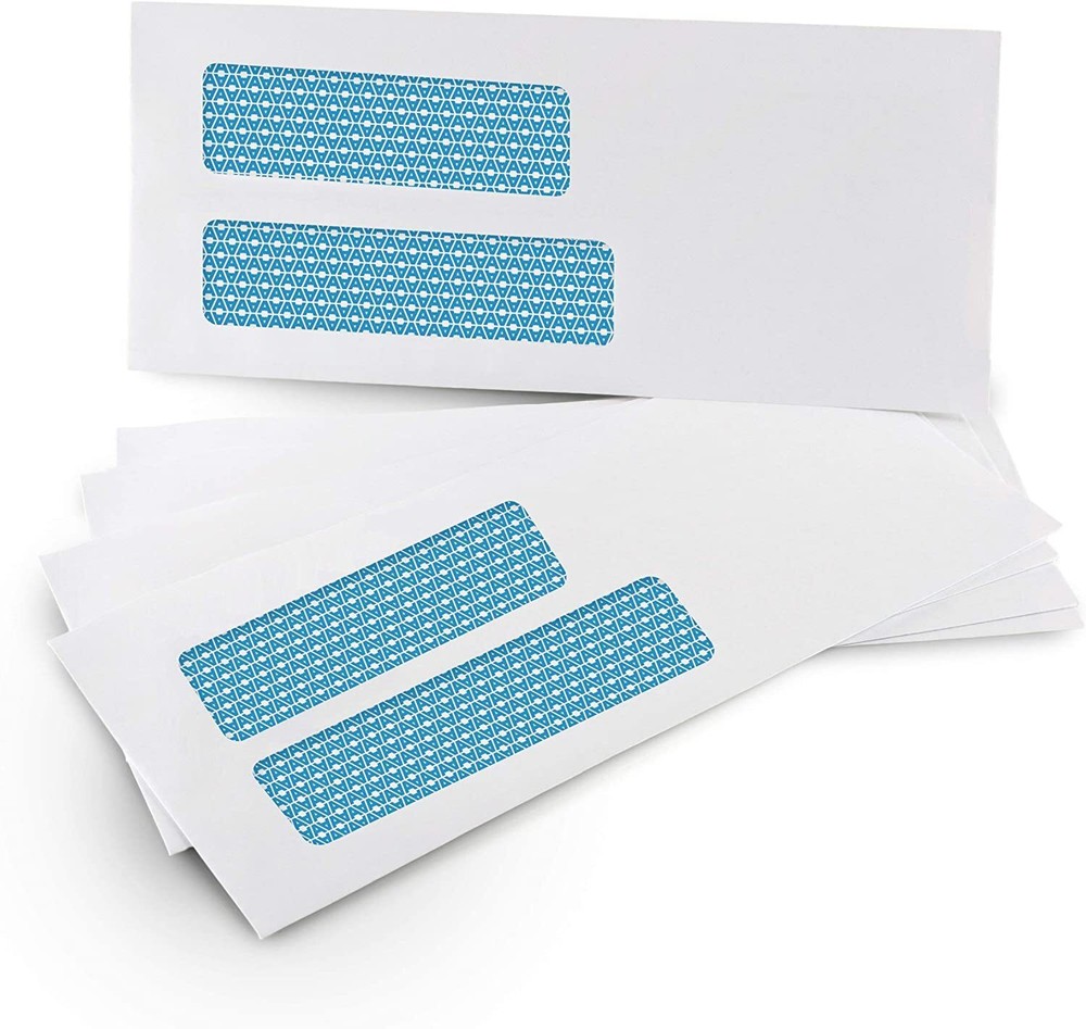 #10 Double Window Security Envelopes - Self Seal - Security Tinted (30001)