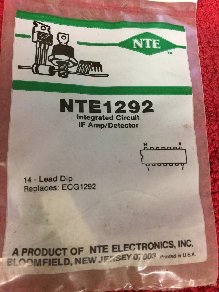 NTE1292 INTEGRATED CIRCUIT IF AM/DETECTOR
