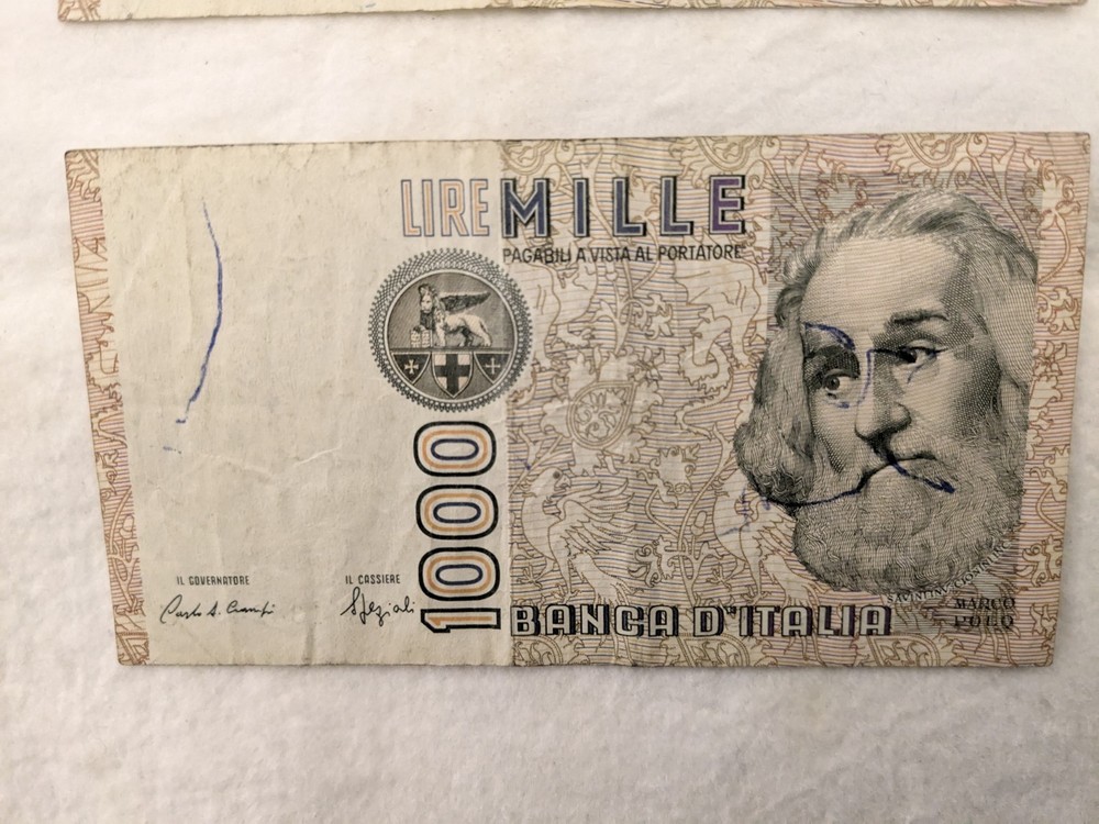 Italian 1000 Lire Banknotes