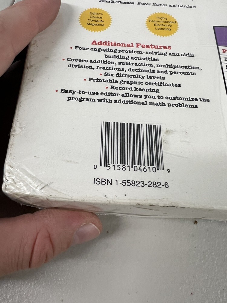 Math Blaster 1991 Software Davidson Math Blaster Software New PC Floppy Disk