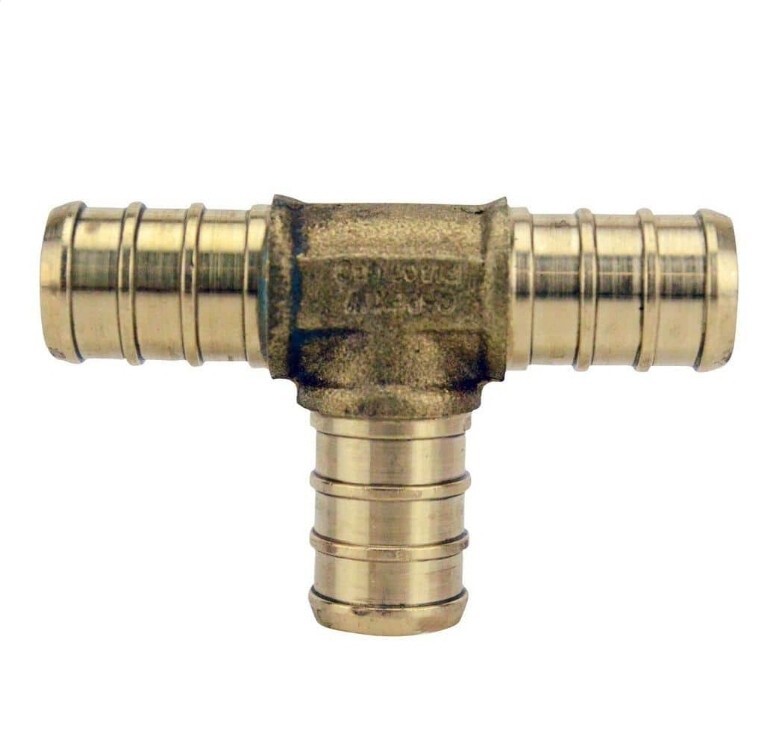 Apollo, 1/2 in. Brass PEX-B Barb Tee (10-Pack)