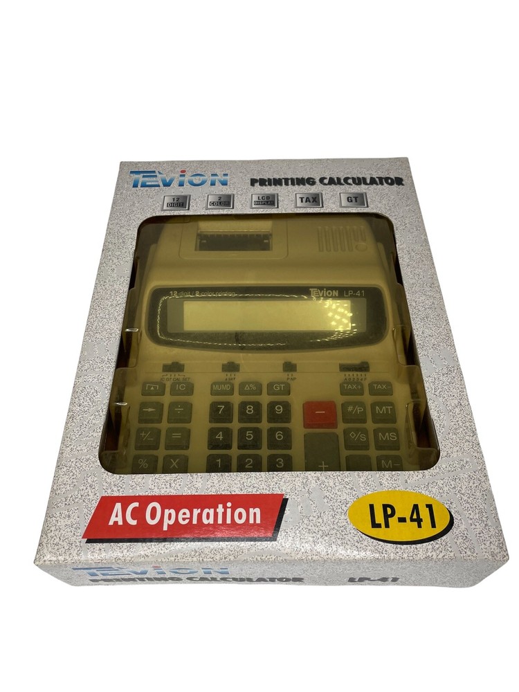 Tevion Printing Calculator LP-41 School AC Powered Desktop