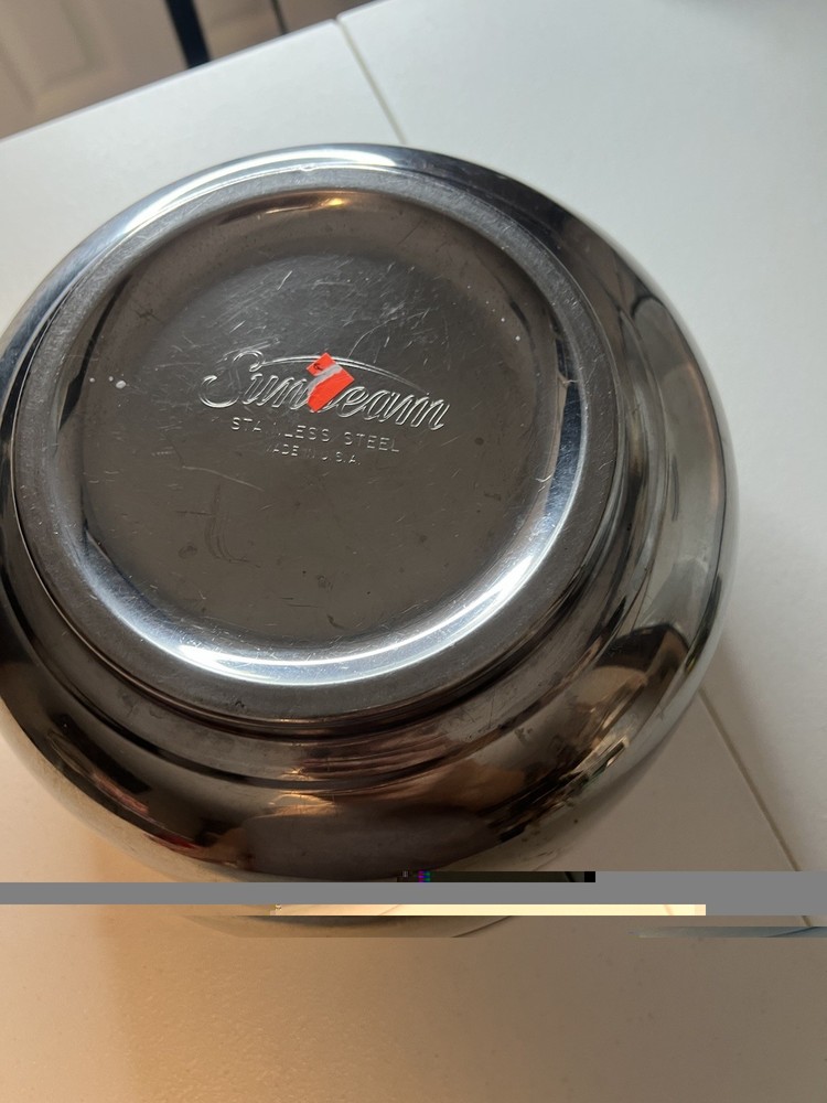 Sunbeam placement stainless steel mixer bowl
