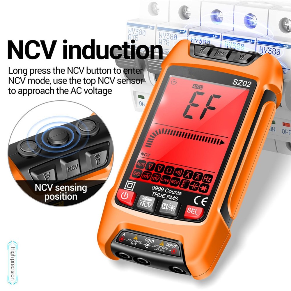 Digital Multimeter 9999 Counts Current Tester True RMS Auto Capacitance Meter rr