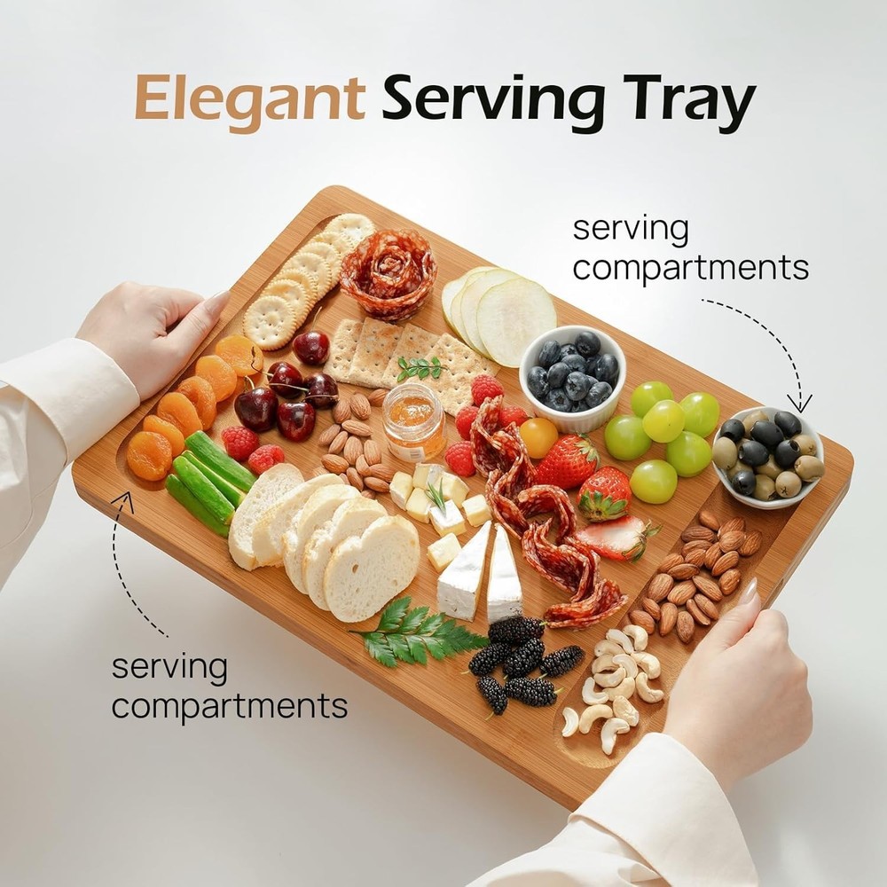 KeeCHEE® Extra Large Dark Carbonized Bamboo Cutting Board